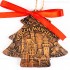 Schloss Neuschwanstein - Weihnachtsbaum-form, braun, handgefertigte Keramik, Weihnachtsbaumschmuck