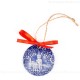 München - Neues Rathaus - runde form, blau, handgefertigte Keramik, Weihnachtsbaumschmuck 1