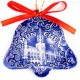 München - Neues Rathaus - Glockenform, blau, handgefertigte Keramik, Baumschmuck zu Weihnachten 2