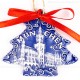 München - Neues Rathaus - Weihnachtsbaum-form, blau, handgefertigte Keramik, Weihnachtsbaumschmuck 2