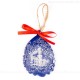 München - Neues Rathaus - Weihnachtsmann-form, blau, handgefertigte Keramik, Baumschmuck zu Weihnachten 1
