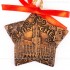 München - Neues Rathaus - Sternform, braun, handgefertigte Keramik, Christbaumschmuck