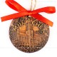 München - Neues Rathaus - runde form, braun, handgefertigte Keramik, Weihnachtsbaumschmuck 2