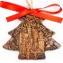 München - Neues Rathaus - Weihnachtsbaum-form, braun, handgefertigte Keramik, Weihnachtsbaumschmuck
