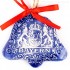Bayern - Glockenform, blau, handgefertigte Keramik, Baumschmuck zu Weihnachten