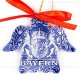 Bayern - Engelform, blau, handgefertigte Keramik, Weihnachtsbaum-Hänger 2
