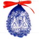 Bayern - Weihnachtsmann-form, blau, handgefertigte Keramik, Baumschmuck zu Weihnachten 2