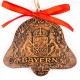 Bayern - Glockenform, braun, handgefertigte Keramik, Baumschmuck zu Weihnachten 2