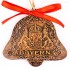 Bayern - Glockenform, braun, handgefertigte Keramik, Baumschmuck zu Weihnachten