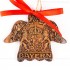 Bayern - Engelform, braun, handgefertigte Keramik, Weihnachtsbaum-Hänger