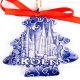 Kölner Dom - Weihnachtsbaum-form, blau, handgefertigte Keramik, Weihnachtsbaumschmuck 2