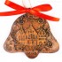 Frankfurter Römer - Altstadt - Glockenform, braun, handgefertigte Keramik, Baumschmuck zu Weihnachten