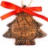 Frankfurter Römer - Altstadt - Weihnachtsbaum-form, braun, handgefertigte Keramik, Weihnachtsbaumschmuck