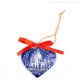 Dresden - Herzform, blau, handgefertigte Keramik, Weihnachtsbaum-Hänger 1