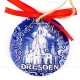 Dresden - runde form, blau, handgefertigte Keramik, Weihnachtsbaumschmuck 2