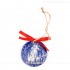Dresden - runde form, blau, handgefertigte Keramik, Weihnachtsbaumschmuck