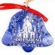 Dresden - Glockenform, blau, handgefertigte Keramik, Baumschmuck zu Weihnachten 2