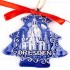 Dresden - Weihnachtsbaum-form, blau, handgefertigte Keramik, Weihnachtsbaumschmuck
