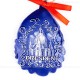 Dresden - Weihnachtsmann-form, blau, handgefertigte Keramik, Baumschmuck zu Weihnachten 2