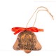 Dresden - Glockenform, braun, handgefertigte Keramik, Baumschmuck zu Weihnachten 1