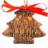 Dresden - Weihnachtsbaum-form, braun, handgefertigte Keramik, Weihnachtsbaumschmuck