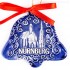 Nürnberg - Schöner Brunnen - Glockenform, blau, handgefertigte Keramik, Baumschmuck zu Weihnachten