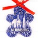 Nürnberg - Schöner Brunnen - Keksform, blau, handgefertigte Keramik, Christbaumschmuck 2