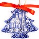 Nürnberg - Schöner Brunnen - Weihnachtsbaum-form, blau, handgefertigte Keramik, Weihnachtsbaumschmuck 2