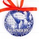 Kaiserburg Nürnberg - runde form, blau, handgefertigte Keramik, Weihnachtsbaumschmuck 2