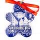 Kaiserburg Nürnberg - Keksform, blau, handgefertigte Keramik, Christbaumschmuck 2
