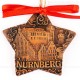 Kaiserburg Nürnberg - Sternform, braun, handgefertigte Keramik, Christbaumschmuck 2