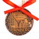 Kaiserburg Nürnberg - runde form, braun, handgefertigte Keramik, Weihnachtsbaumschmuck 2