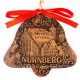Kaiserburg Nürnberg - Glockenform, braun, handgefertigte Keramik, Baumschmuck zu Weihnachten 2