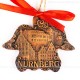 Kaiserburg Nürnberg - Engelform, braun, handgefertigte Keramik, Weihnachtsbaum-Hänger 2
