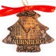 Kaiserburg Nürnberg - Weihnachtsbaum-form, braun, handgefertigte Keramik, Weihnachtsbaumschmuck 2