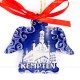 Kempten - Engelform, blau, handgefertigte Keramik, Weihnachtsbaum-Hänger 2