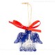 Kempten - Engelform, blau, handgefertigte Keramik, Weihnachtsbaum-Hänger 1