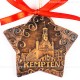 Kempten - Sternform, braun, handgefertigte Keramik, Christbaumschmuck 2