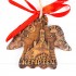 Kempten - Engelform, braun, handgefertigte Keramik, Weihnachtsbaum-Hänger