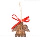 Kempten - Engelform, braun, handgefertigte Keramik, Weihnachtsbaum-Hänger 1