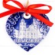 Ludwigsburg - Herzform, blau, handgefertigte Keramik, Weihnachtsbaum-Hänger 2