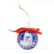Ludwigsburg - runde form, blau, handgefertigte Keramik, Weihnachtsbaumschmuck 1