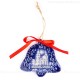 Ludwigsburg - Glockenform, blau, handgefertigte Keramik, Baumschmuck zu Weihnachten 1