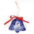 Ludwigsburg - Glockenform, blau, handgefertigte Keramik, Baumschmuck zu Weihnachten