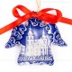 Ludwigsburg - Engelform, blau, handgefertigte Keramik, Weihnachtsbaum-Hänger 2