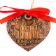 Ludwigsburg - Herzform, braun, handgefertigte Keramik, Weihnachtsbaum-Hänger 2