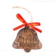 Ludwigsburg - Glockenform, braun, handgefertigte Keramik, Baumschmuck zu Weihnachten 1