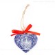 Bundesadler - Wappen - Herzform, blau, handgefertigte Keramik, Weihnachtsbaum-Hänger 1