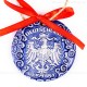 Bundesadler - Wappen - runde form, blau, handgefertigte Keramik, Weihnachtsbaumschmuck 2