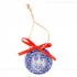 Bundesadler - Wappen - runde form, blau, handgefertigte Keramik, Weihnachtsbaumschmuck
